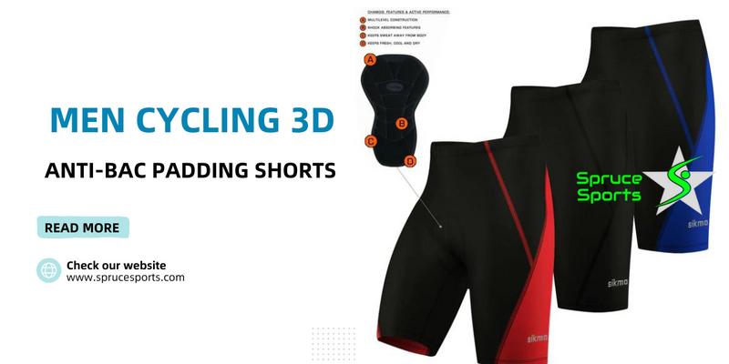 Buy Men Cycling 3D Anti-Bac Padding Shorts by Spruce Sports