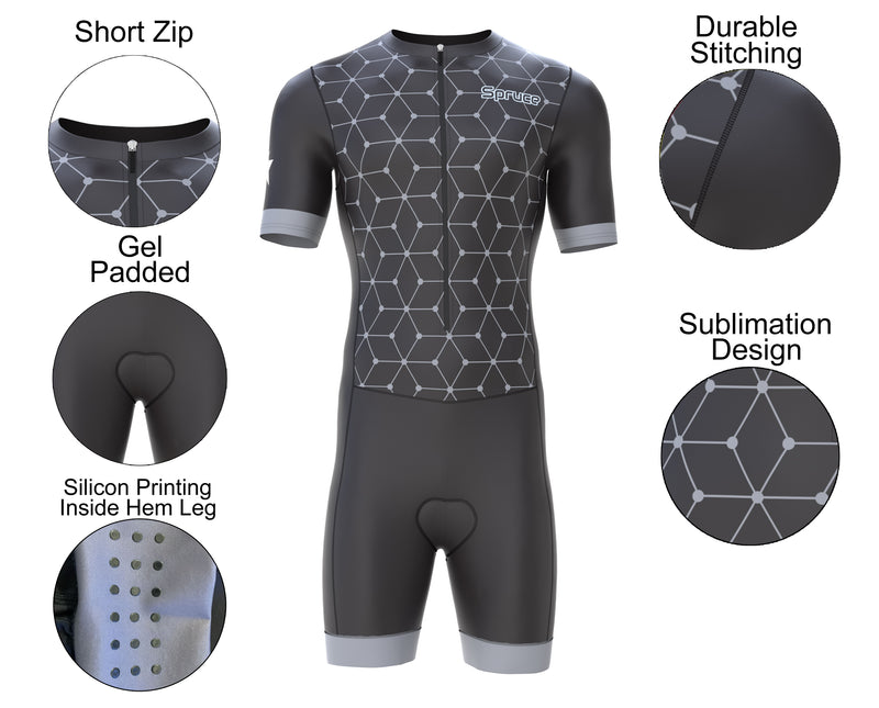 Men's All Seasons Gel Padded Tri Skinsuit-Triathlon - Spruce Sports