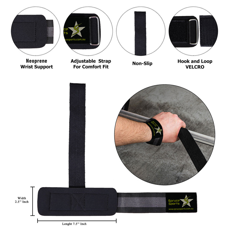 Power Bar Wrist Straps - Pair - Spruce Sports