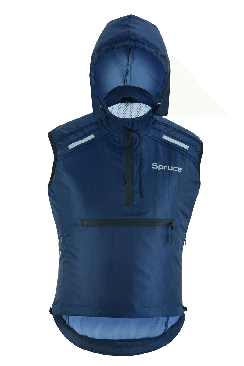 Unisex Water Resistant Hooded Gilet - Spruce Sports