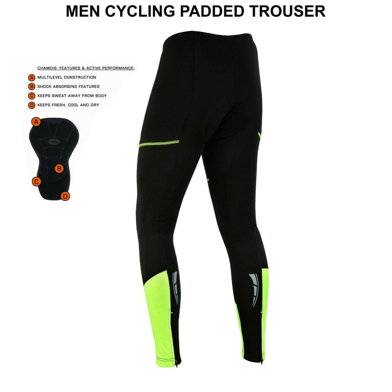 Men's Winter Cycling Padded Tights - Spruce Sports