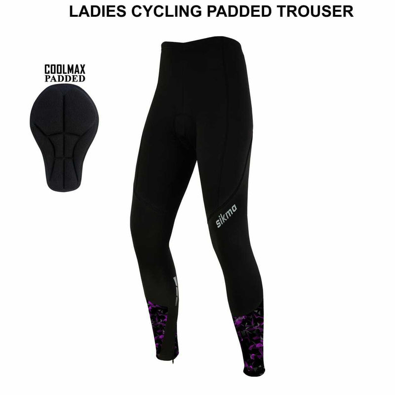 Women's Winter Cycling Padded Tights - Spruce Sports