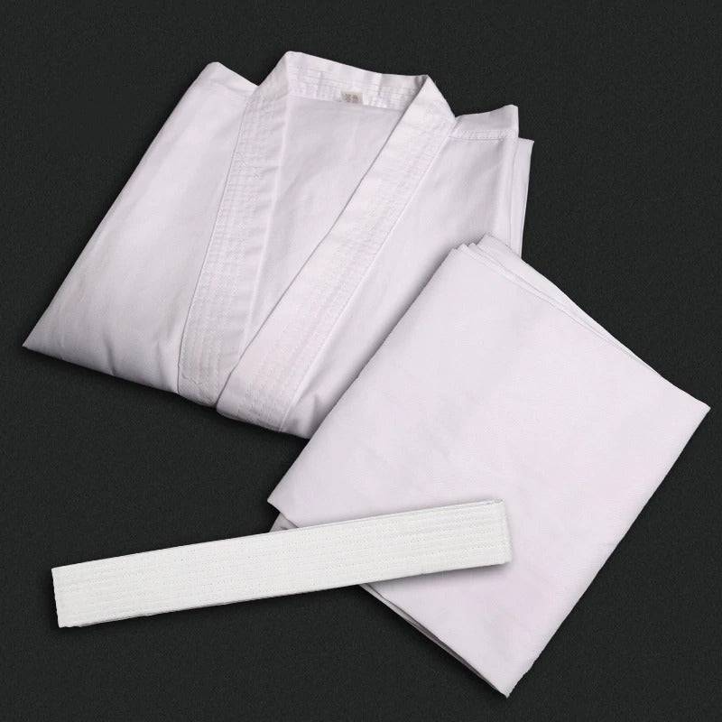 Karate Uniforms White PolyCotton Martial Art 8oz Gi with belt - Spruce Sports