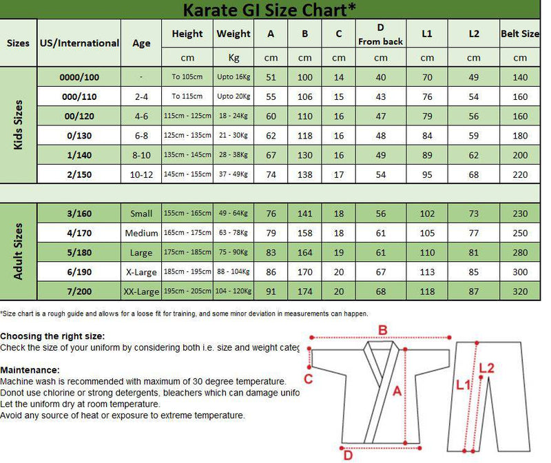 Karate Uniforms White PolyCotton Martial Art 8oz Gi with belt - Spruce Sports