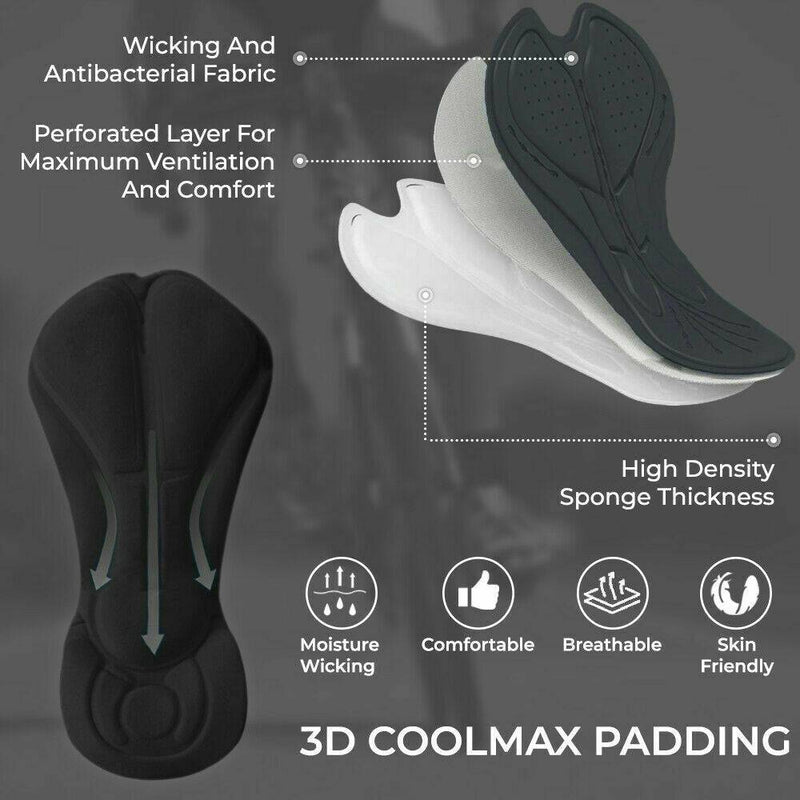 Men Cycling 3D Anti-Bac Padding Shorts - Spruce Sports