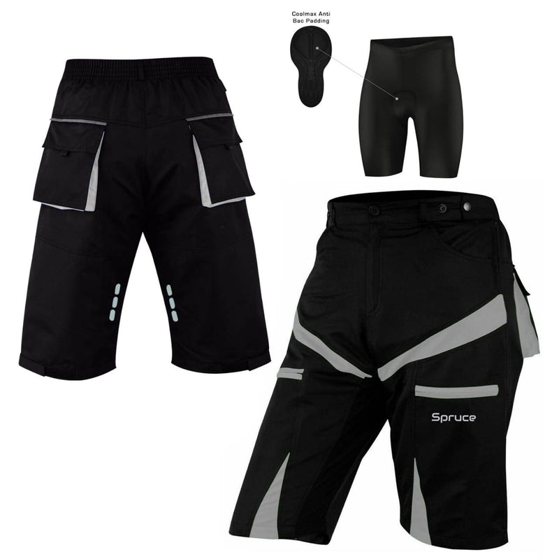 MTB Shorts with Padded Liner - Spruce Sports